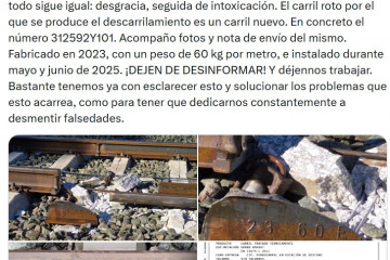 El ministro de Transportes, Óscar Puente, afirma que el carril donde descarrilló el Iryo en Adamuz es nuevo