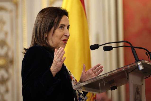 La ministra de Defensa, Margarita Robles, preside un acto en Madrid (España).