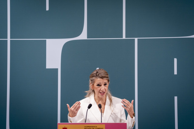 Archivo - La vicepresidenta segunda y ministra de Trabajo y Economía Social, Yolanda Díaz.