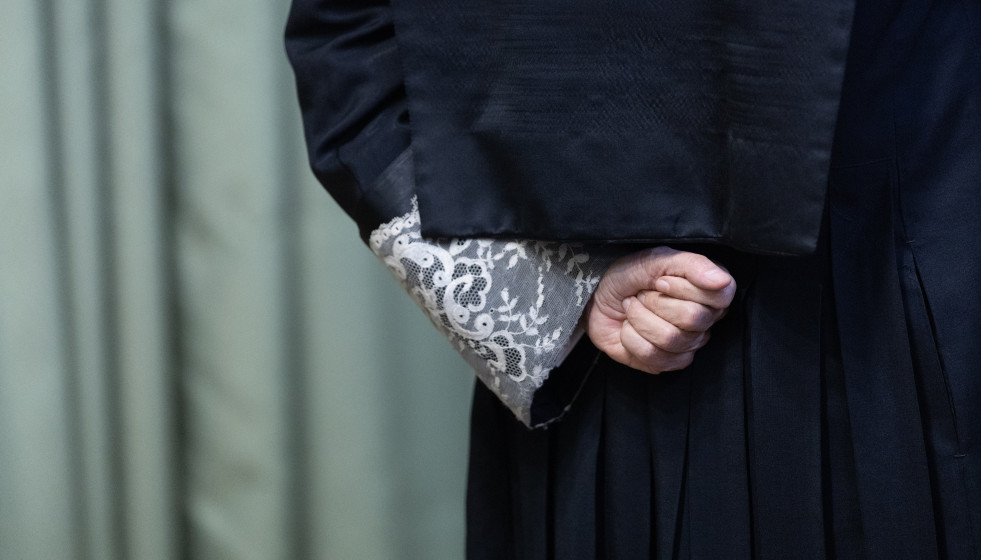 Archivo - Puñetas durante el acto de toma posesión de la nueva auditor presidenta del Tribunal Militar Central, ante el Pleno del Consejo General del Poder Judicial (CGPJ), a 21 de marzo de 2025, en