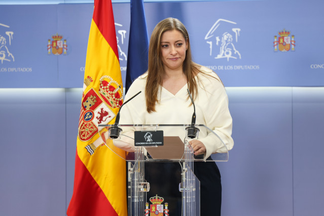 Archivo - La portavoz del PP en el Congreso, Ester Muñoz, durante una rueda de prensa, en el Congreso de los Diputados, a 9 de diciembre de 2025, en Madrid (España).