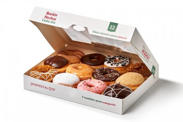 Caja con rosquillas de Krispy Kreme