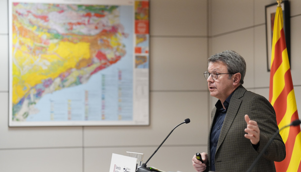 El secretario de Estado de Transportes y Movilidad Sostenible, José Antonio Santano, durante la rueda de prensa.