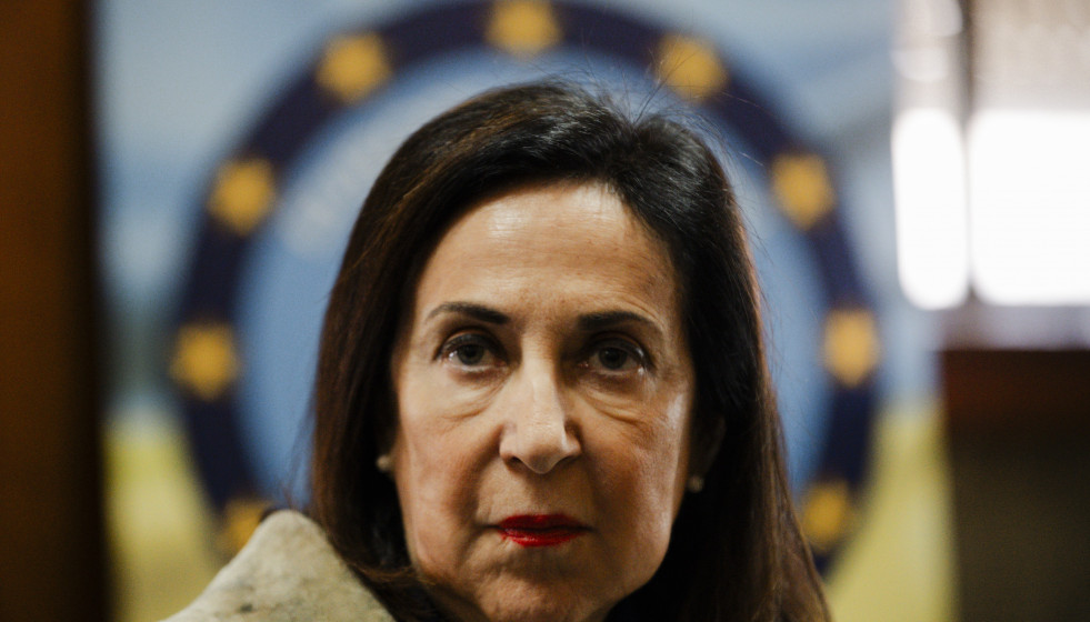 La ministra de Defensa, Margarita Robles, visita al personal ucraniano que se instruye en el marco de la Operación EUMAM-UA, en la Academia de Infantería, a 21 de enero de 2026, en Toledo,  Castilla