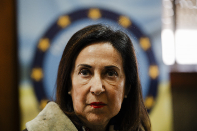 La ministra de Defensa, Margarita Robles, visita al personal ucraniano que se instruye en el marco de la Operación EUMAM-UA, en la Academia de Infantería, a 21 de enero de 2026, en Toledo,  Castilla-La Mancha (España). La EUMAM-UA es una misión de asisten