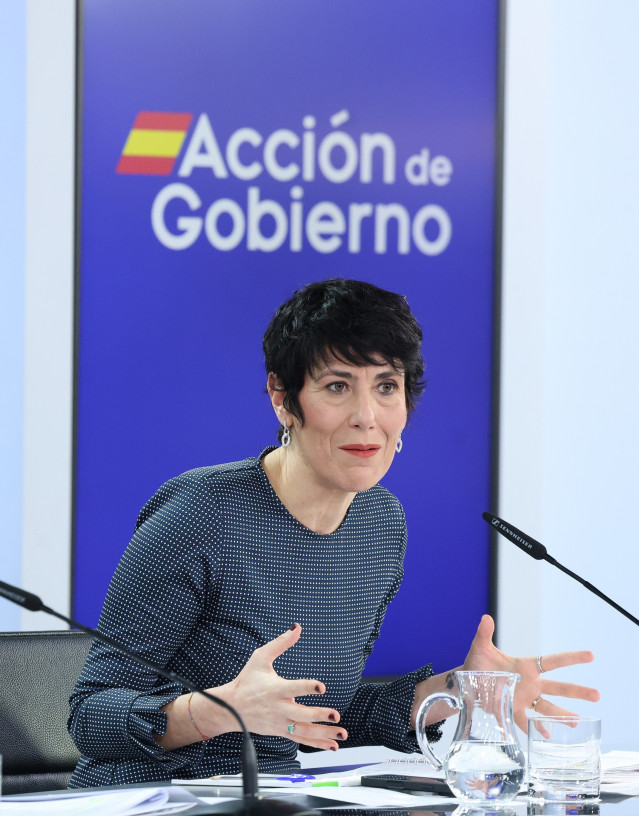 La ministra de Seguridad Social, Inclusión y Migraciones, y portavoz del Gobierno, Elma Saiz