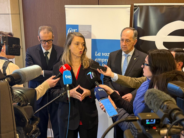 La presidenta de CEPYME, Ángela de Miguel, en un encuentro en Logroño.