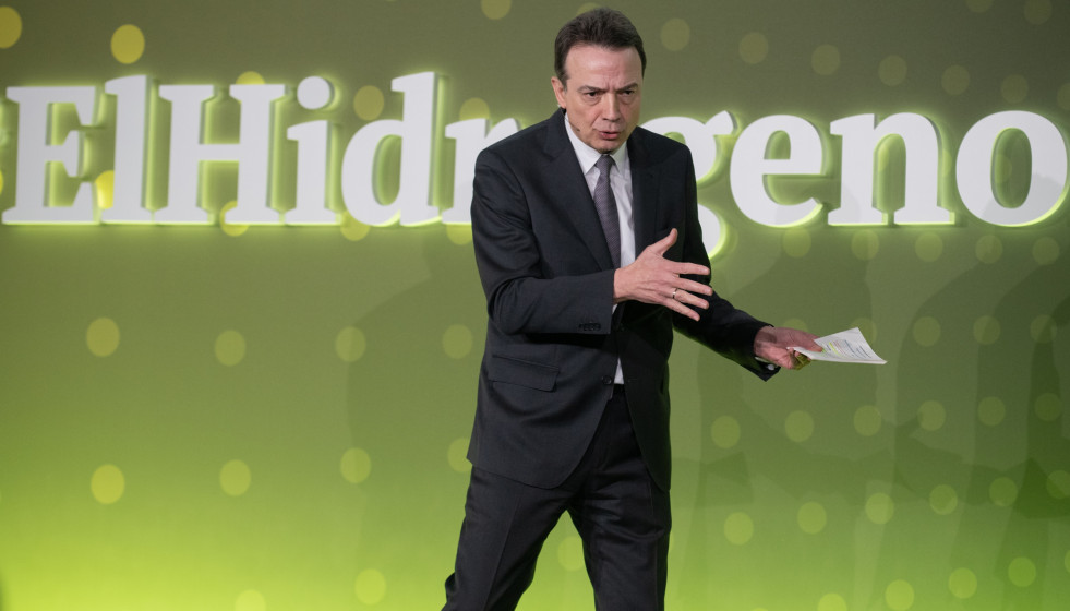 El CEO de Enagas, Arturo Gonzalo, durante la inauguración del 4º Día del Hidrógeno de Enagás