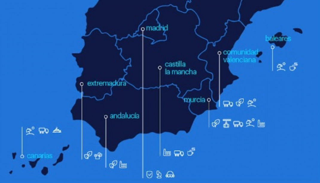 Sectores que generarán más empleo en 2026 por comunidades autónomas