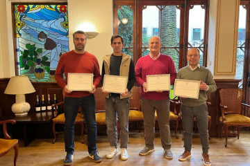 Los representantes de las cuatro bodegas.