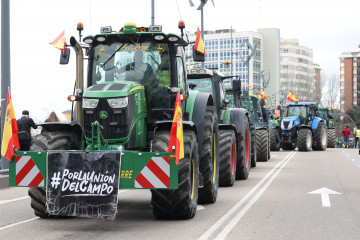 Archivo - Varios tractores durante una nueva jornada de protestas de agricultores y ganaderos, a 15 de marzo de 2024