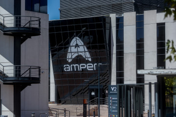 Archivo - Sede del Grupo Amper, a 18 de agosto de 2022, en Pozuelo de Alarcón, Madrid (España).