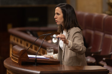 Archivo - La portavoz de Podemos en el Congreso, Ione Belarra, interviene durante un pleno en el Congreso de los Diputado