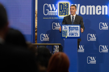 El presidente del Gobierno, Pedro Sánchez, interviene en el acto Mujeres liderando la ONU del siglo XXI, en la Real Academia de Bellas Artes de San Fernando, a 30 de enero de 2026, en Madrid (España