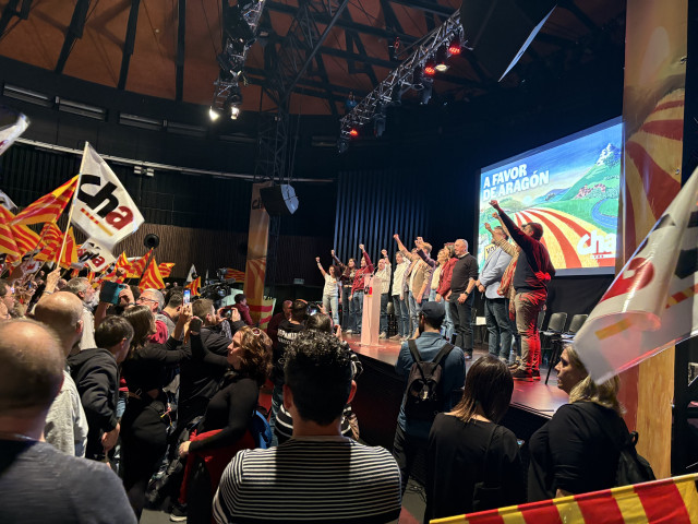 Acto central de CHA en el Centro Cívico Delicias.