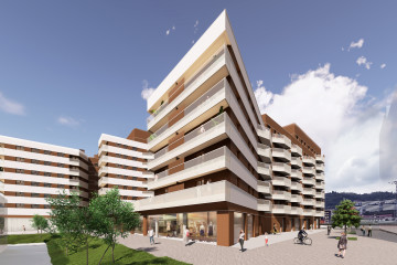 Archivo - Viviendas entregadas por Neinor en la Punta Sur de Zorrozaurre en BIlbao