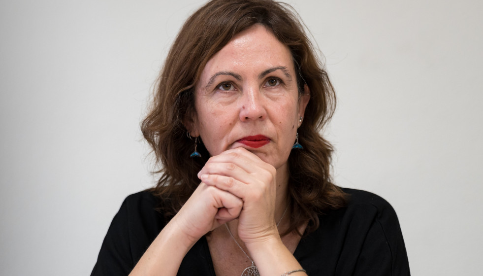 Archivo - La responsable de Organización de IU, Eva García Sempere, durante una reunión, en la sede del sindicato, a 22 de julio, en Madrid (España).