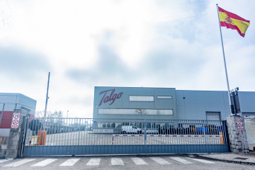 Archivo - Fachada de la sede de Talgo, a 9 de febrero de 2025, en Madrid (España).