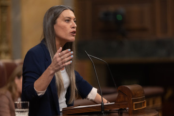La portavoz de Junts en el Congreso, Miriam Nogueras, durante una sesión plenaria extraordinaria en el Congreso de los Diputados, a 27 de enero de 2026, en Madrid (España). El pleno del Congreso vot
