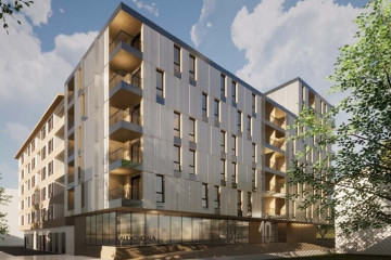 Bloque de las 29 viviendas en Llodio.