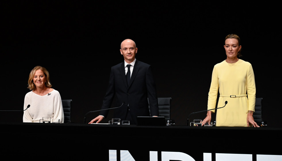 Archivo - La presidenta de Inditex, Marta Ortega preside la Junta General de accionistas de Inditex, a 15 de julio de 2025, en Arteixo, A Coruña, Galicia (España).