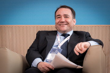 Archivo - El presidente del Instituto de Crédito Oficial (ICO), Manuel Illueca, durante una nueva edición del Encuentro del Sector Bancario, organizado por IESE, en el Edificio Executive del IESE Ma