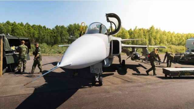 Archivo - Saab y las Fuerzas Armadas suecas amplían el contrato de mantenimiento del Gripen
