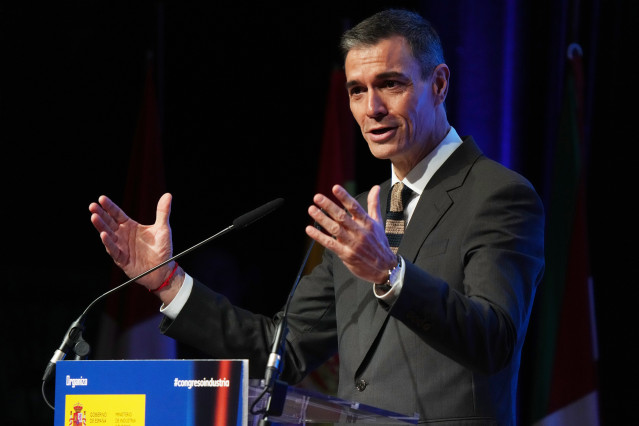 El presidente del Gobierno, Pedro Sánchez, clausura el VIII Congreso Nacional de Industria este jueves en Bilbao.