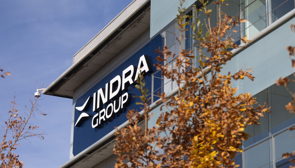 Archivo - Fachada de la sede de Indra, a 25 de noviembre de 2025, en Alcobendas, Madrid (España).