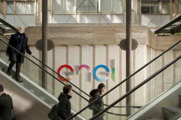 Archivo - Logo de Enel.