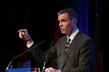 El presidente del Gobierno, Pedro Sánchez, clausura el VIII Congreso Nacional de Industria, a 5 de febrero de 2026, en Bilbao, País Vasco (España).
