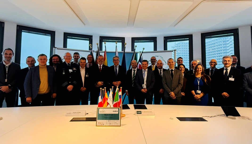 Archivo - Firma de la confinanciación de la OCCAR al programa 'React II' coordinado por Indra