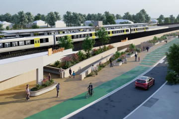 Archivo - Línea de tren entre Brisbane y Gold Coast