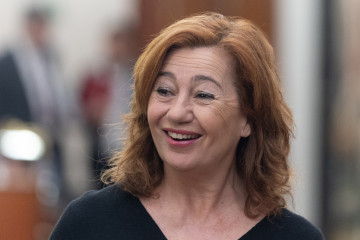 La presidenta de la mesa del Congreso, Francina Armengol, a su llegada a la reunión de la Mesa del Congreso de los Diputados, a 27 de enero de 2026, en Madrid (España).