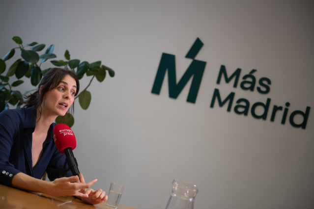 La portavoz de Más Madrid en el Ayuntamiento de la capital y coportavoz de la formación, Rita Maestre, en una entrevista con Europa Press