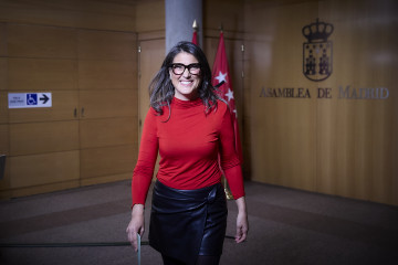 Archivo - La portavoz de Más Madrid en la Asamblea de Madrid, Manuela Bergerot, tras una rueda de prensa en la Asamblea de Madrid, a 20 de noviembre de 2025, en Madrid (España)