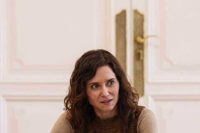 La presidenta de la Comunidad de Madrid, Isabel Díaz Ayuso, se reúne con los representantes de las organizaciones profesionales agrarias ASAJA Madrid, UGAMA, AGIM-COAG, UPA Madrid y UCAM, a 29 de enero de 2026, en Madrid (España). La reunión se produce en