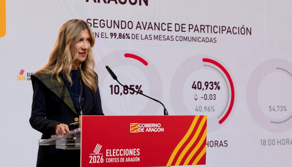 La vicepresidenta del Gobierno de Aragón, Mar Vaquero.