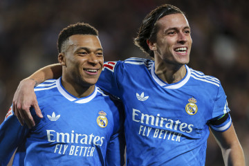 EuropaPress 7275856 kylian mbappe of real madrid cf celebrates goal with teammates during the