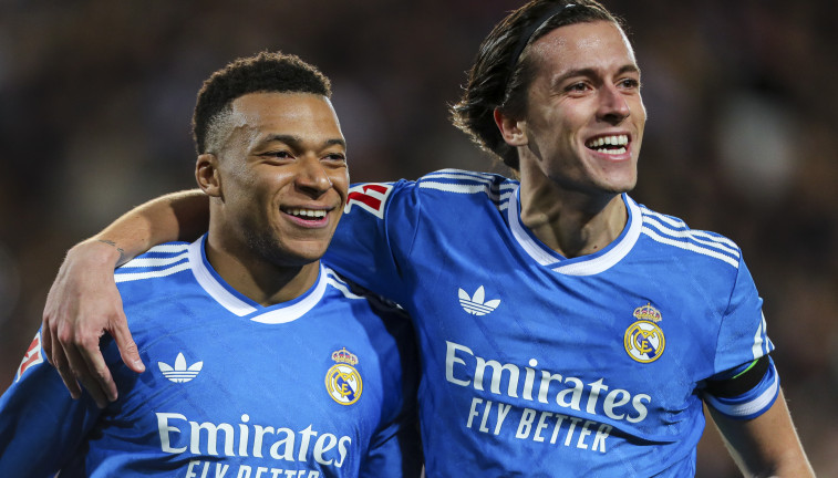 EuropaPress 7275856 kylian mbappe of real madrid cf celebrates goal with teammates during the