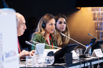 Archivo - La diputada del PSOE, Susana Sumelzo, en la LXX Conferencia de los Órganos Especializados en Asuntos de la Unión (COSAC), en el Hotel Meliá Castilla, a 27 de noviembre de 2023, en Madrid 