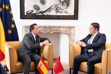 Archivo - El ministro de Exteriores, José Manuel Albares, se reúne con su homólogo de Marruecos, Naser Bourita.
