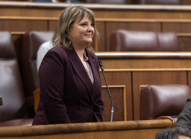 La diputada del PSOE que sustituye a José Luis Ábalos, Ana María González Herdaro, durante una sesión plenaria, en el Congreso
