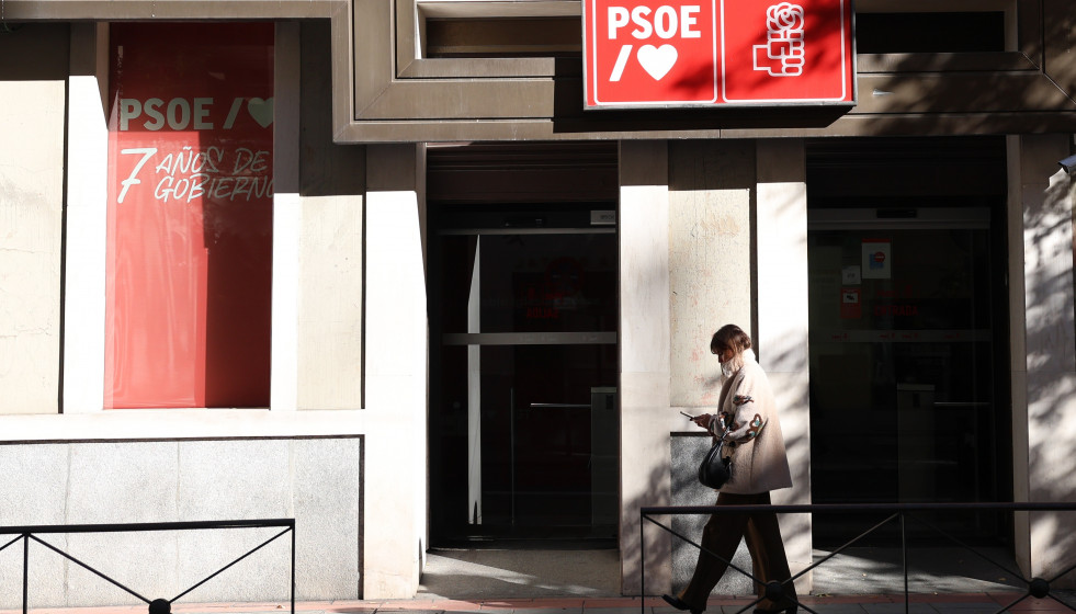 Archivo - Fachada de la sede del PSOE en Ferraz, a 27 de noviembre de 2025, en Madrid (España).