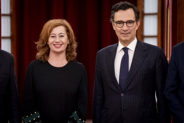 La presidenta del Congreso de los Diputados, Francina Armengol, recibe al presidente de la Asamblea Parlamentaria de la OTAN, Marcos Perestrello de Vasconcellos