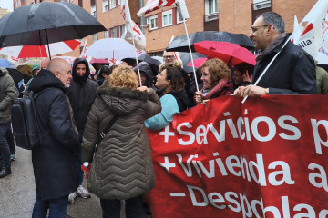 El secretario general de CCOO, Unai Sordo, durante una concentración en Valladolid.
