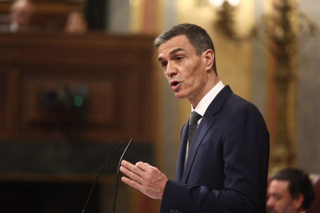 El presidente del Gobierno, Pedro Sánchez, en en el Congreso de los Diputados, a 11 de febrero de 2026, en Madrid (España).