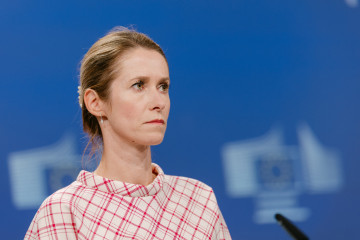 Archivo - La Alta Representante de Política Exterior de la UE, Kaja Kallas, en una rueda de prensa tras una reunión del Colegio de Comisarios en Bruselas.