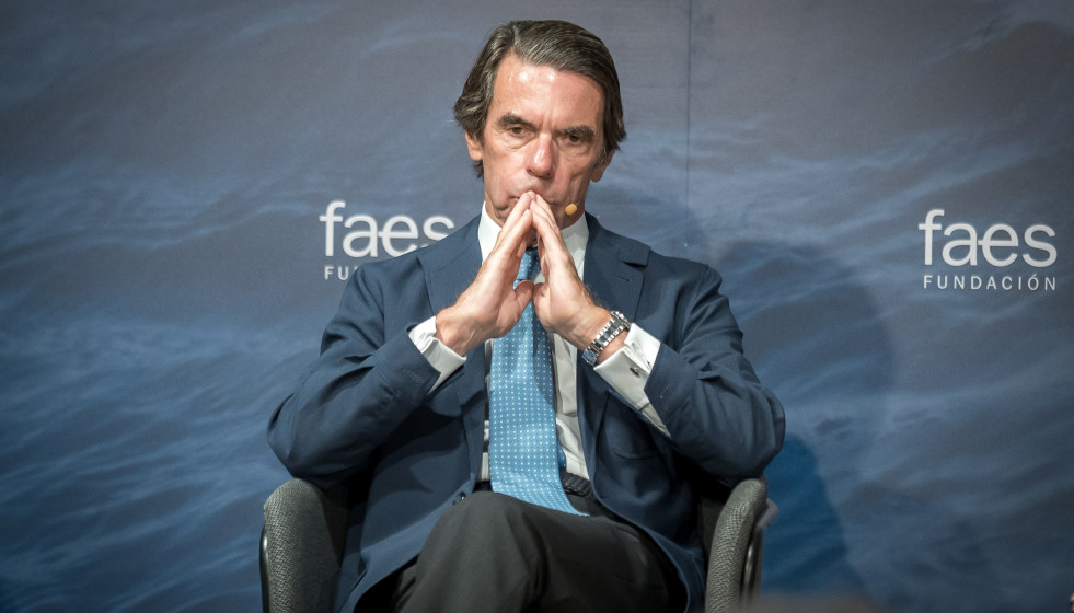 Archivo - El expresidente del Gobierno y presidente de FAES, José María Aznar, inaugura el Campus FAES 2025: Europa y el futuro del vínculo atlántico, en el Espacio Bertelsmann, a 17 de septiembre