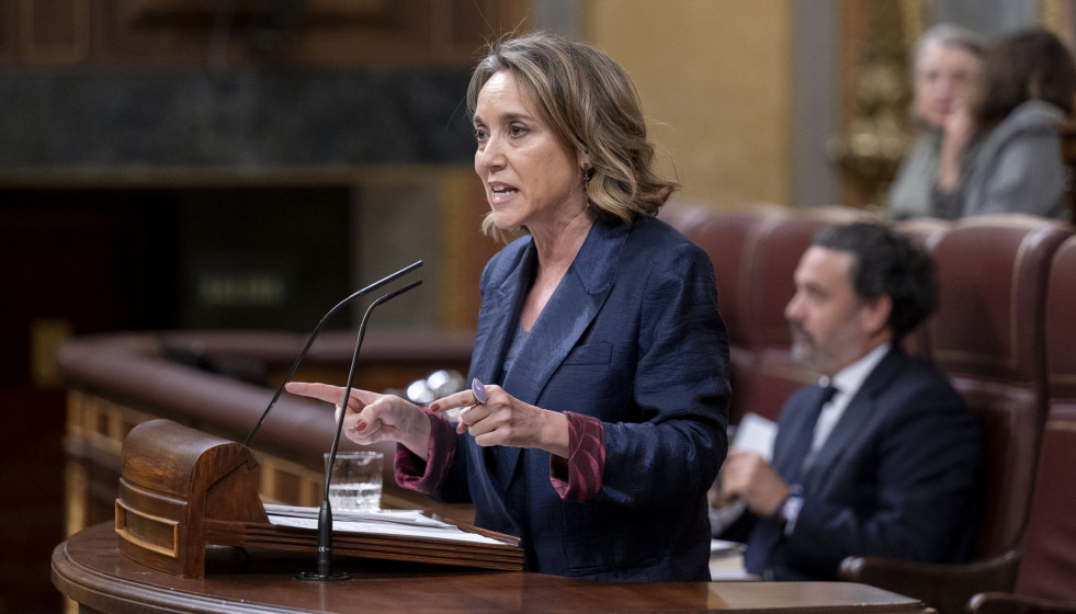 La vicesecretaria de Regeneración del Partido Popular, Cuca Gamarra, interviene durante una sesión plenaria, en el Congreso de los Diputados, a 12 de febrero de 2026, en Madrid (España).